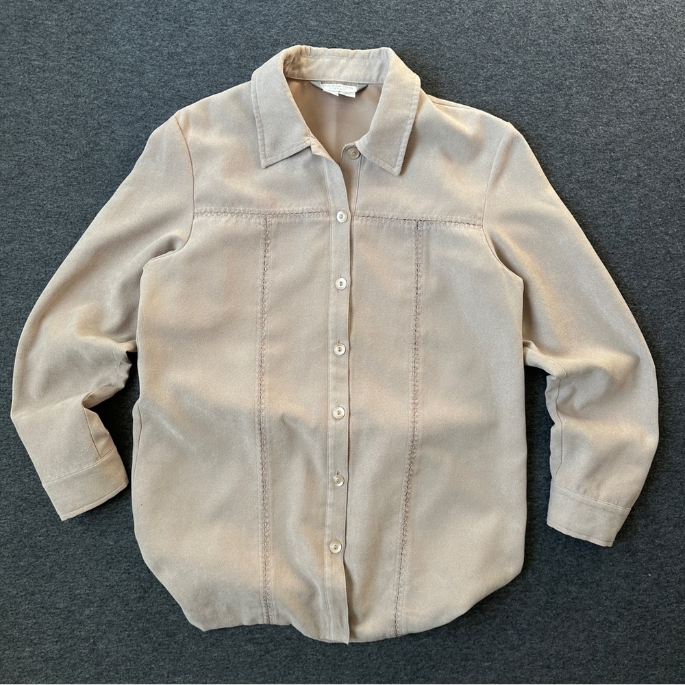 Conrad C Beige suede Shirt